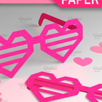 Intra απο ξύλο plywood 3mm-4mm πάχος – Γυαλιά Αγίου Βαλεντίνου. Τρισδιάστατα χάρτινα ποτήρια Δίασταση  20x20 cm INTRAFABR-85119933 - Image 1