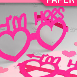 Intra απο ξύλο plywood 3mm-4mm πάχος – Γυαλιά Αγίου Βαλεντίνου. Τρισδιάστατα χάρτινα ποτήρια Δίασταση  20x20 cm INTRAFABR-85119463