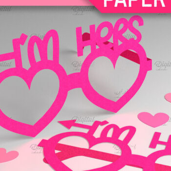 Intra απο ξύλο plywood 3mm-4mm πάχος – Γυαλιά Αγίου Βαλεντίνου. Τρισδιάστατα χάρτινα ποτήρια Δίασταση  20x20 cm INTRAFABR-85119463 - Image 1