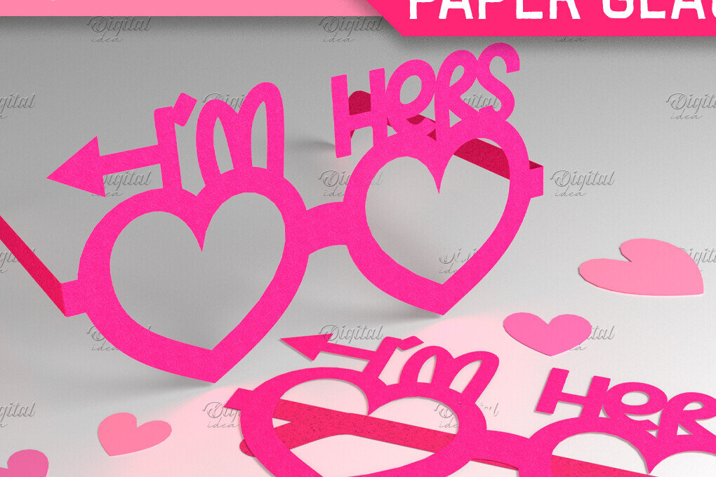 Intra απο ξύλο plywood 3mm-4mm πάχος – Γυαλιά Αγίου Βαλεντίνου. Τρισδιάστατα χάρτινα ποτήρια Δίασταση  20x20 cm INTRAFABR-85119463