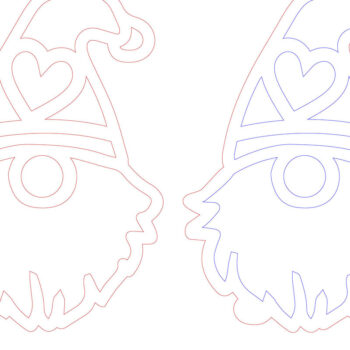 Intra απο ξύλο plywood 3mm-4mm πάχος – Σκουλαρίκια Valentine Gnome Κοπή λέιζερ. Δίασταση  5x5 cm INTRAFABR-111942252 - Image 2