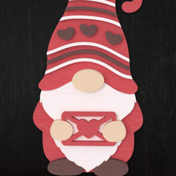 Intra απο ξύλο plywood 3mm-4mm πάχος – Valentine Gnome Love Bundle Δίασταση  20x20 cm INTRAFABR-111422541 - Image 3