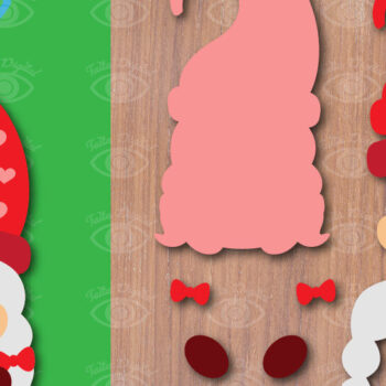 Intra απο ξύλο plywood 3mm-4mm πάχος –  καρδιάς με καλικάντζαρους Αγίου Βαλεντίνου Δίασταση  20x20 cm INTRAFABR-56021501 - Image 3