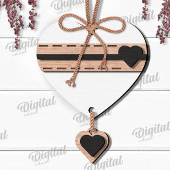 Intra απο ξύλο plywood 3mm-4mm πάχος – Δέσμη Κρεμαστό στολίδι Αγίου Βαλεντίνου Δίασταση  20x20 cm INTRAFABR-112122152 - Image 8