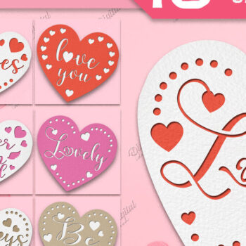 Intra απο ξύλο plywood 3mm-4mm πάχος – Δέσμη κοπής χαρτιού για κάρτα καρδιών Αγίου Βαλεντίνου Δίασταση  20x20 cm INTRAFABR-86715340 - Image 1