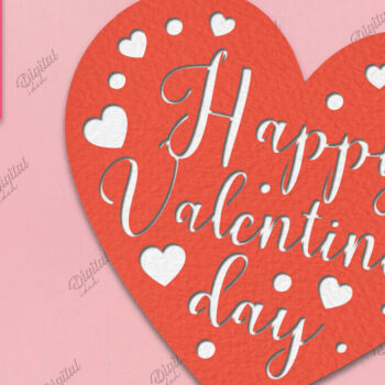 Intra απο ξύλο plywood 3mm-4mm πάχος – Valentine Heart Card Paper Cut Δίασταση  20x20 cm INTRAFABR-86711651 - Image 1