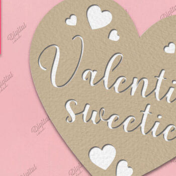 Intra απο ξύλο plywood 3mm-4mm πάχος – Valentine Heart Card Paper Cut Δίασταση  20x20 cm INTRAFABR-86711689 - Image 1