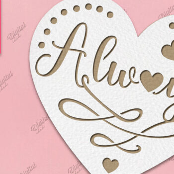 Intra απο ξύλο plywood 3mm-4mm πάχος – Valentine Heart Card Paper Cut Δίασταση  20x20 cm INTRAFABR-86711842 - Image 1