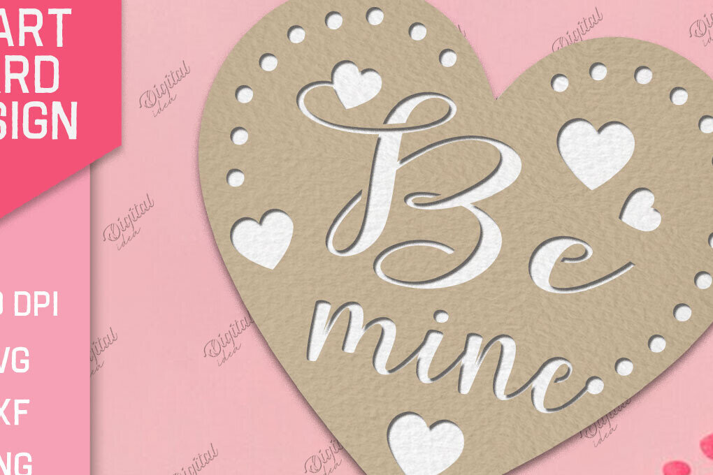 Intra απο ξύλο plywood 3mm-4mm πάχος – Valentine Heart Card Paper Cut Δίασταση  20x20 cm INTRAFABR-86711926