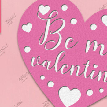 Intra απο ξύλο plywood 3mm-4mm πάχος – Valentine Heart Card Paper Cut Δίασταση  20x20 cm INTRAFABR-86711484 - Image 1