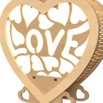 Intra απο ξύλο plywood 3mm-4mm πάχος – Πακέτο φαναριών καρδιών Valentine Δίασταση  20x20 cm INTRAFABR-113312442 - Image 10