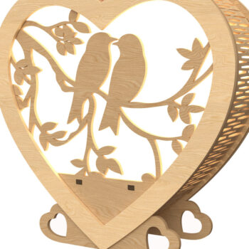 Intra απο ξύλο plywood 3mm-4mm πάχος – Πακέτο φαναριών καρδιών Valentine Δίασταση  20x20 cm INTRAFABR-113312442 - Image 11