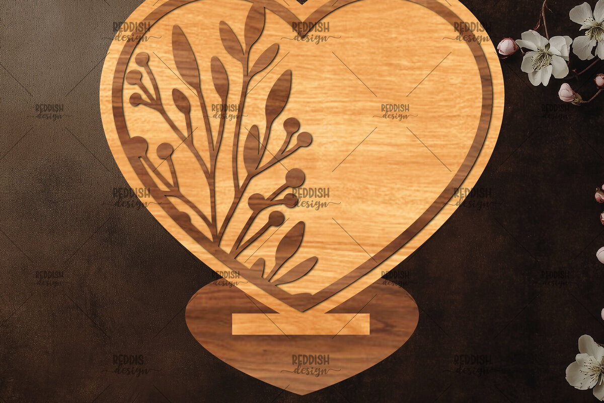 Intra απο ξύλο plywood 3mm-4mm πάχος – Βάση κοπής με λέιζερ καρδιάς Valentine Δίασταση  20x20 cm INTRAFABR-114392560