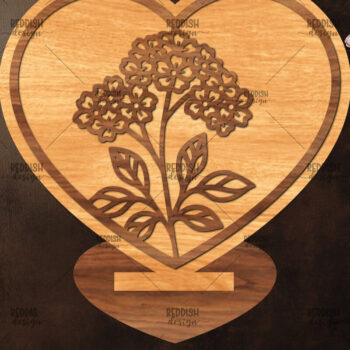 Intra απο ξύλο plywood 3mm-4mm πάχος – Βάση κοπής με λέιζερ καρδιάς Valentine Δίασταση  20x20 cm INTRAFABR-114392647 - Image 1