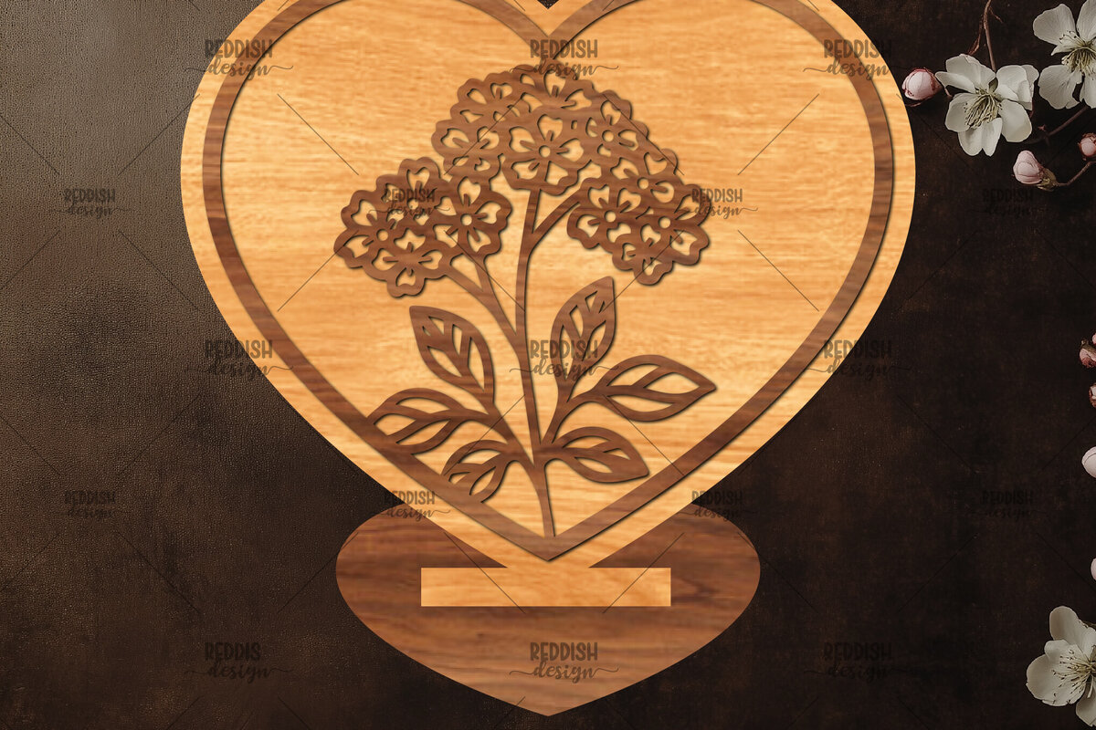 Intra απο ξύλο plywood 3mm-4mm πάχος – Βάση κοπής με λέιζερ καρδιάς Valentine Δίασταση  20x20 cm INTRAFABR-114392647