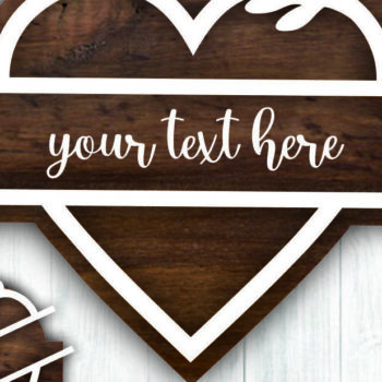 Intra απο ξύλο plywood 3mm-4mm πάχος – Valentine Heart Split Frame Δίασταση  45x45 cm INTRAFABR-57010263 - Image 4