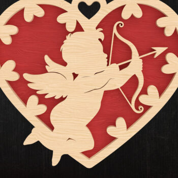 Intra απο ξύλο plywood 3mm-4mm πάχος – Valentine Heart Bundle Cut Laser Δίασταση  20x20 cm INTRAFABR-113314917 - Image 11