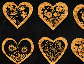 Intra απο ξύλο plywood 3mm-4mm πάχος – Πακέτο αρχείου Cut Valentine Heart Δίασταση  20x20 cm INTRAFABR-112195558 - Image 1