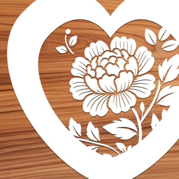 Intra απο ξύλο plywood 3mm-4mm πάχος – Πακέτο αρχείου Cut Valentine Heart Δίασταση  20x20 cm INTRAFABR-112195558 - Image 5