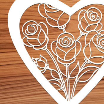 Intra απο ξύλο plywood 3mm-4mm πάχος – Πακέτο αρχείου Cut Valentine Heart Δίασταση  20x20 cm INTRAFABR-112195558 - Image 7