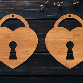 Intra απο ξύλο plywood 3mm-4mm πάχος – Σκουλαρίκια καρδιών του Αγίου Βαλεντίνου Δίασταση  5x5 cm INTRAFABR-113921128 - Image 1