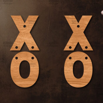 Intra απο ξύλο plywood 3mm-4mm πάχος – Σκουλαρίκια καρδιών του Αγίου Βαλεντίνου Δίασταση  5x5 cm INTRAFABR-113921233 - Image 1