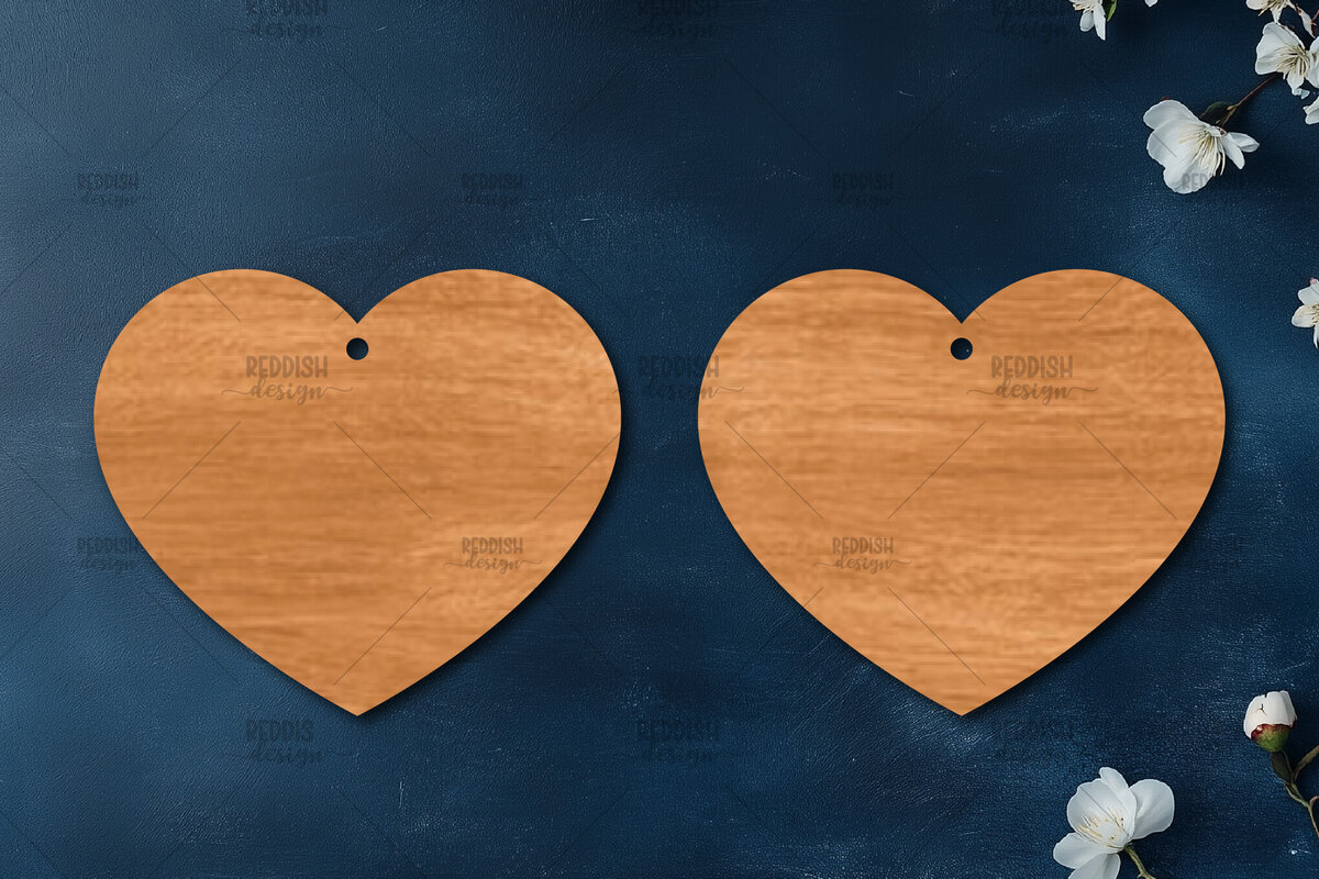 Intra απο ξύλο plywood 3mm-4mm πάχος – Σκουλαρίκια με πρότυπο καρδιάς Αγίου Βαλεντίνου2 Δίασταση  5x5 cm INTRAFABR-113921063