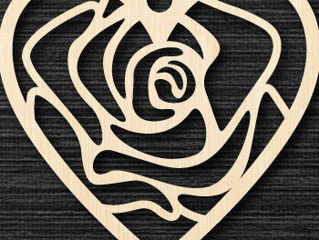 Intra απο ξύλο plywood 3mm-4mm πάχος – Πακέτο κοπής με λέιζερ Valentine Hearts Δίασταση  20x20 cm INTRAFABR-88002558 - Image 2