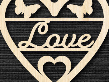 Intra απο ξύλο plywood 3mm-4mm πάχος – Πακέτο κοπής με λέιζερ Valentine Hearts Δίασταση  20x20 cm INTRAFABR-88002558 - Image 6