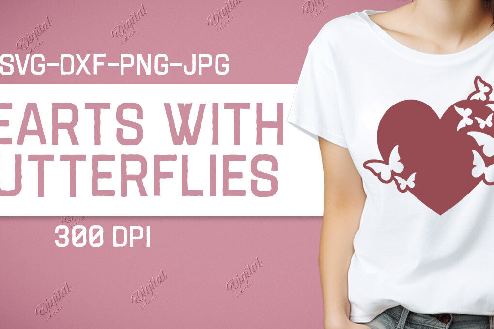 Intra απο ξύλο plywood 3mm-4mm πάχος – Valentine Hearts with Butterflies Δίασταση  20x20 cm INTRAFABR-86221135