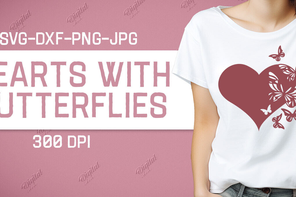 Intra απο ξύλο plywood 3mm-4mm πάχος – Valentine Hearts with Butterflies Δίασταση  20x20 cm INTRAFABR-86340516