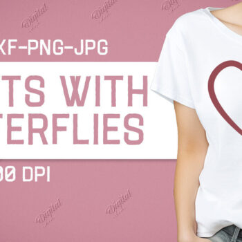 Intra απο ξύλο plywood 3mm-4mm πάχος – Valentine Hearts with Butterflies Δίασταση  20x20 cm INTRAFABR-86340765 - Image 1