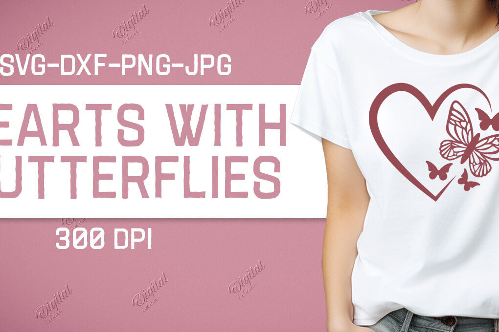 Intra απο ξύλο plywood 3mm-4mm πάχος – Valentine Hearts with Butterflies Δίασταση  20x20 cm INTRAFABR-86340765