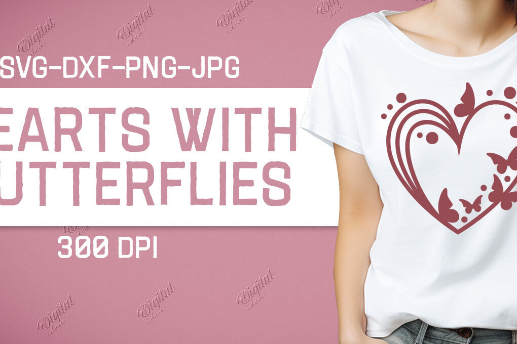 Intra απο ξύλο plywood 3mm-4mm πάχος – Valentine Hearts with Butterflies Δίασταση  20x20 cm INTRAFABR-86340888