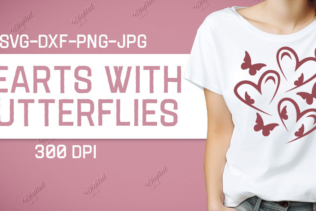 Intra απο ξύλο plywood 3mm-4mm πάχος – Valentine Hearts with Butterflies Δίασταση  20x20 cm INTRAFABR-86341483