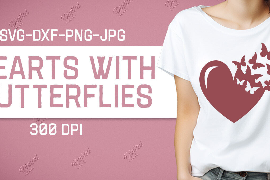 Intra απο ξύλο plywood 3mm-4mm πάχος – Valentine Hearts with Butterflies Δίασταση  20x20 cm INTRAFABR-86341630