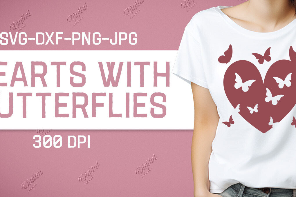 Intra απο ξύλο plywood 3mm-4mm πάχος – Valentine Hearts with Butterflies Δίασταση  20x20 cm INTRAFABR-86341674