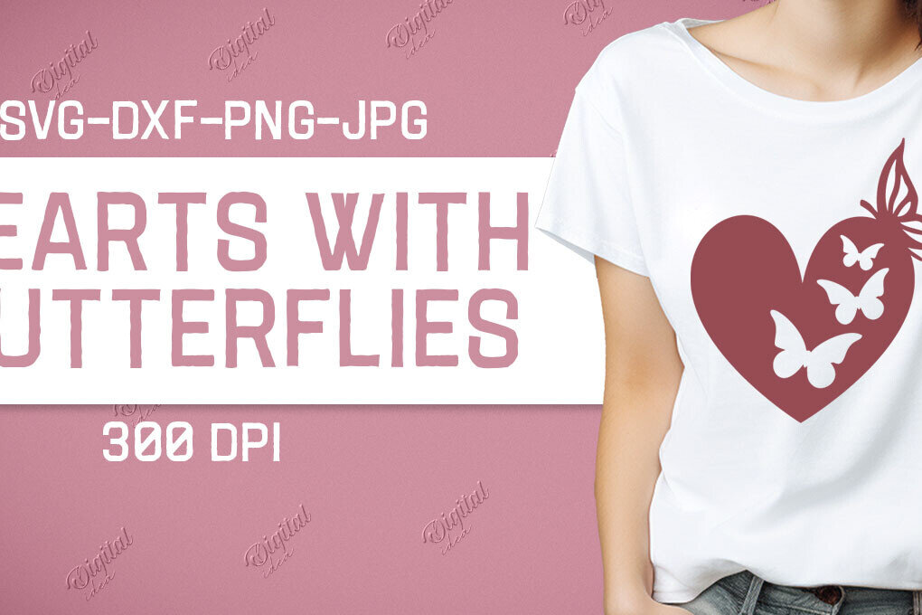 Intra απο ξύλο plywood 3mm-4mm πάχος – Valentine Hearts with Butterflies Δίασταση  20x20 cm INTRAFABR-86220093