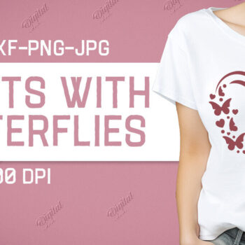 Intra απο ξύλο plywood 3mm-4mm πάχος – Valentine Hearts with Butterflies Δίασταση  20x20 cm INTRAFABR-86220153 - Image 1