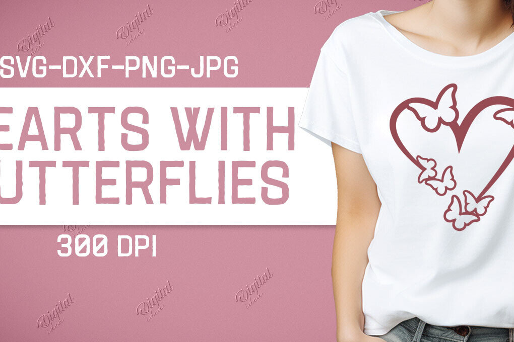 Intra απο ξύλο plywood 3mm-4mm πάχος – Valentine Hearts with Butterflies Δίασταση  20x20 cm INTRAFABR-86220390