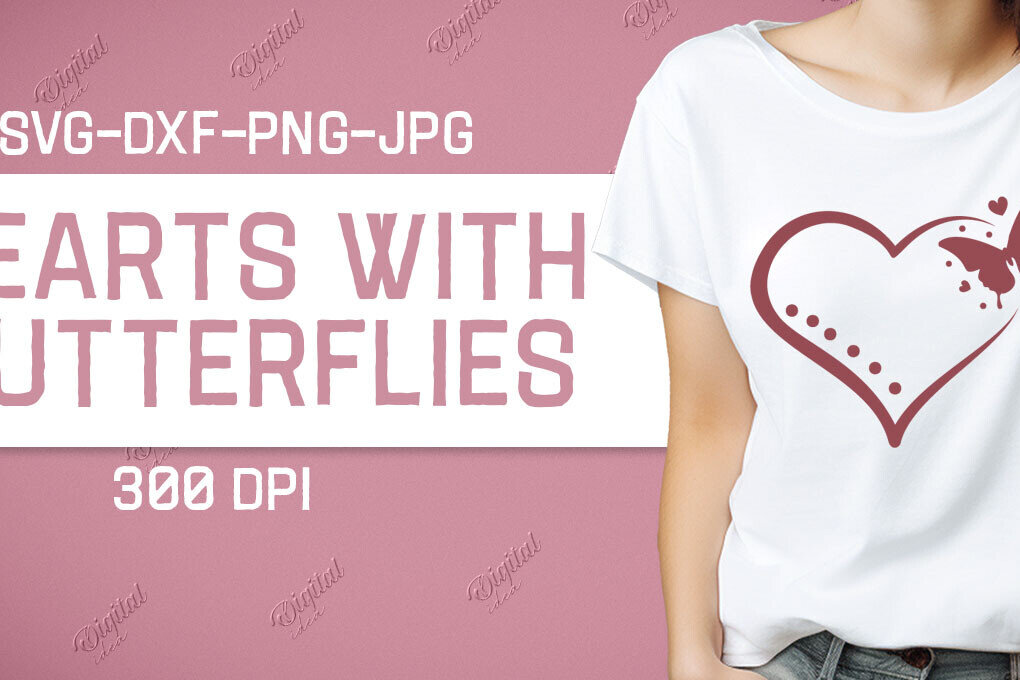 Intra απο ξύλο plywood 3mm-4mm πάχος – Valentine Hearts with Butterflies Δίασταση  20x20 cm INTRAFABR-86220428