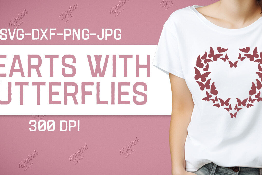 Intra απο ξύλο plywood 3mm-4mm πάχος – Valentine Hearts with Butterflies Δίασταση  20x20 cm INTRAFABR-86220739