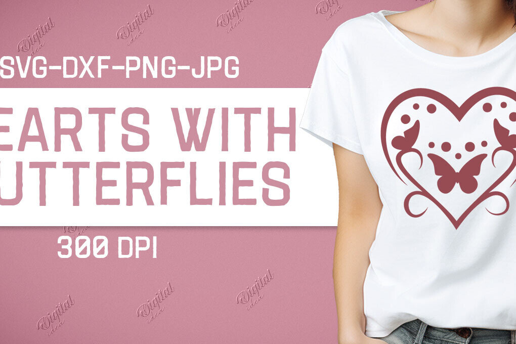 Intra απο ξύλο plywood 3mm-4mm πάχος – Valentine Hearts with Butterflies Δίασταση  20x20 cm INTRAFABR-86220769