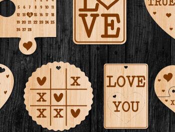 Intra απο ξύλο plywood 3mm-4mm πάχος – Μπρελόκ Βαλεντίνου Πακέτο κοπής με λέιζερ Δίασταση  5x5 cm INTRAFABR-54995503 - Image 1