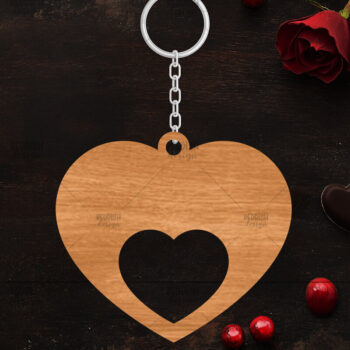 Intra απο ξύλο plywood 3mm-4mm πάχος – Κοπή λέιζερ με μπρελόκ Αγίου Βαλεντίνου Δίασταση  5x5 cm INTRAFABR-114247657 - Image 1