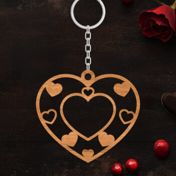 Intra απο ξύλο plywood 3mm-4mm πάχος – Κοπή λέιζερ με μπρελόκ Αγίου Βαλεντίνου Δίασταση  5x5 cm INTRAFABR-114319091 - Image 1