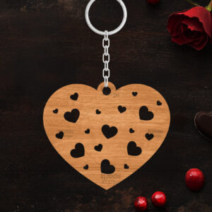 Intra απο ξύλο plywood 3mm-4mm πάχος – Κοπή λέιζερ με μπρελόκ Αγίου Βαλεντίνου Δίασταση  5x5 cm INTRAFABR-114319189