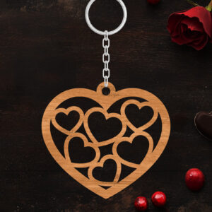 Intra απο ξύλο plywood 3mm-4mm πάχος – Κοπή λέιζερ με μπρελόκ Αγίου Βαλεντίνου Δίασταση  5x5 cm INTRAFABR-114319207