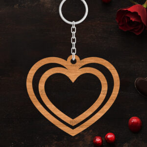 Intra απο ξύλο plywood 3mm-4mm πάχος – Κοπή λέιζερ με μπρελόκ Αγίου Βαλεντίνου Δίασταση  5x5 cm INTRAFABR-114319398