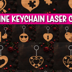 Intra απο ξύλο plywood 3mm-4mm πάχος – Κοπή λέιζερ με μπρελόκ Αγίου Βαλεντίνου Δίασταση  5x5 cm INTRAFABR-114319543